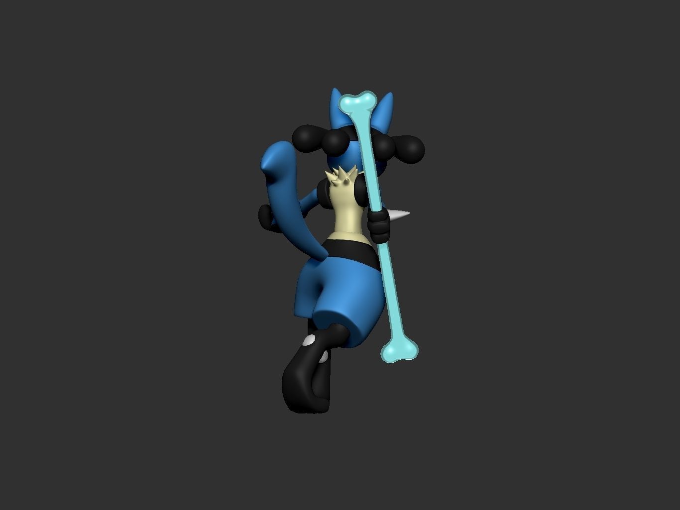 pokemon lucario 3D print model_13