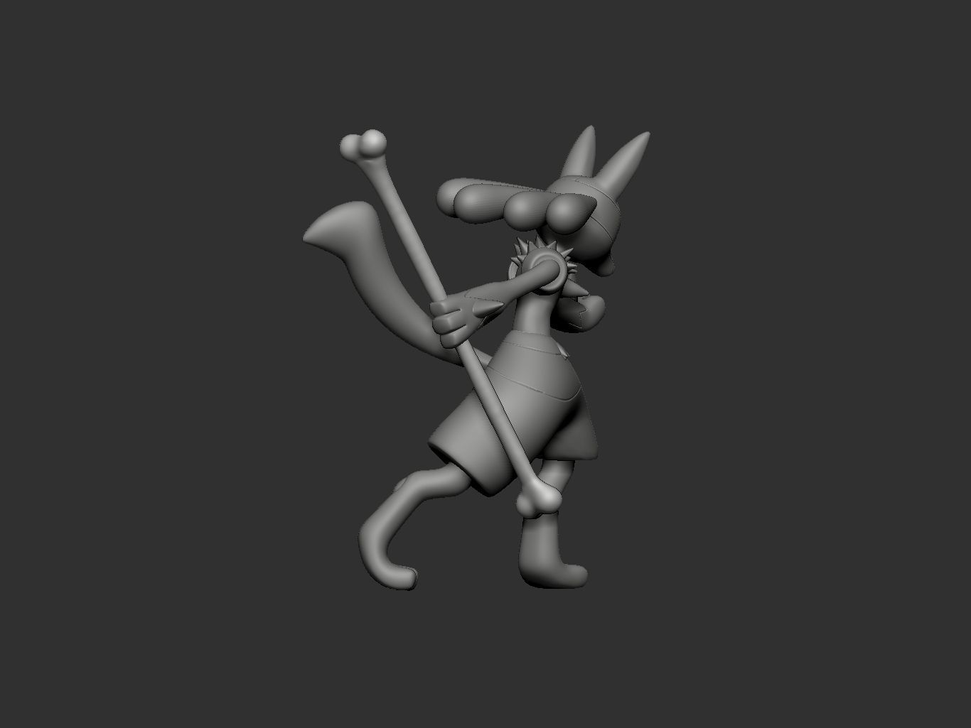 pokemon lucario 3D print model_12