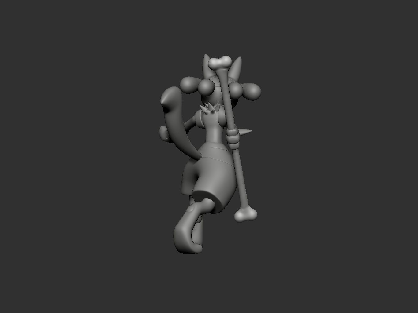 pokemon lucario 3D print model_14
