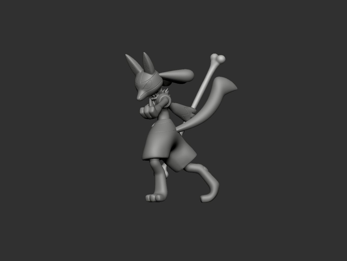pokemon lucario 3D print model_2