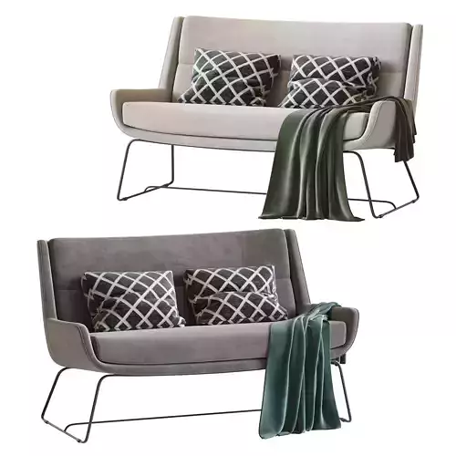 Naughtone Hush Low  2-Seater  Sled