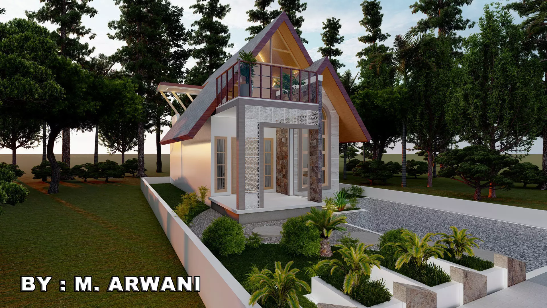 DESAIN RUMAH UNIK 3D model_0