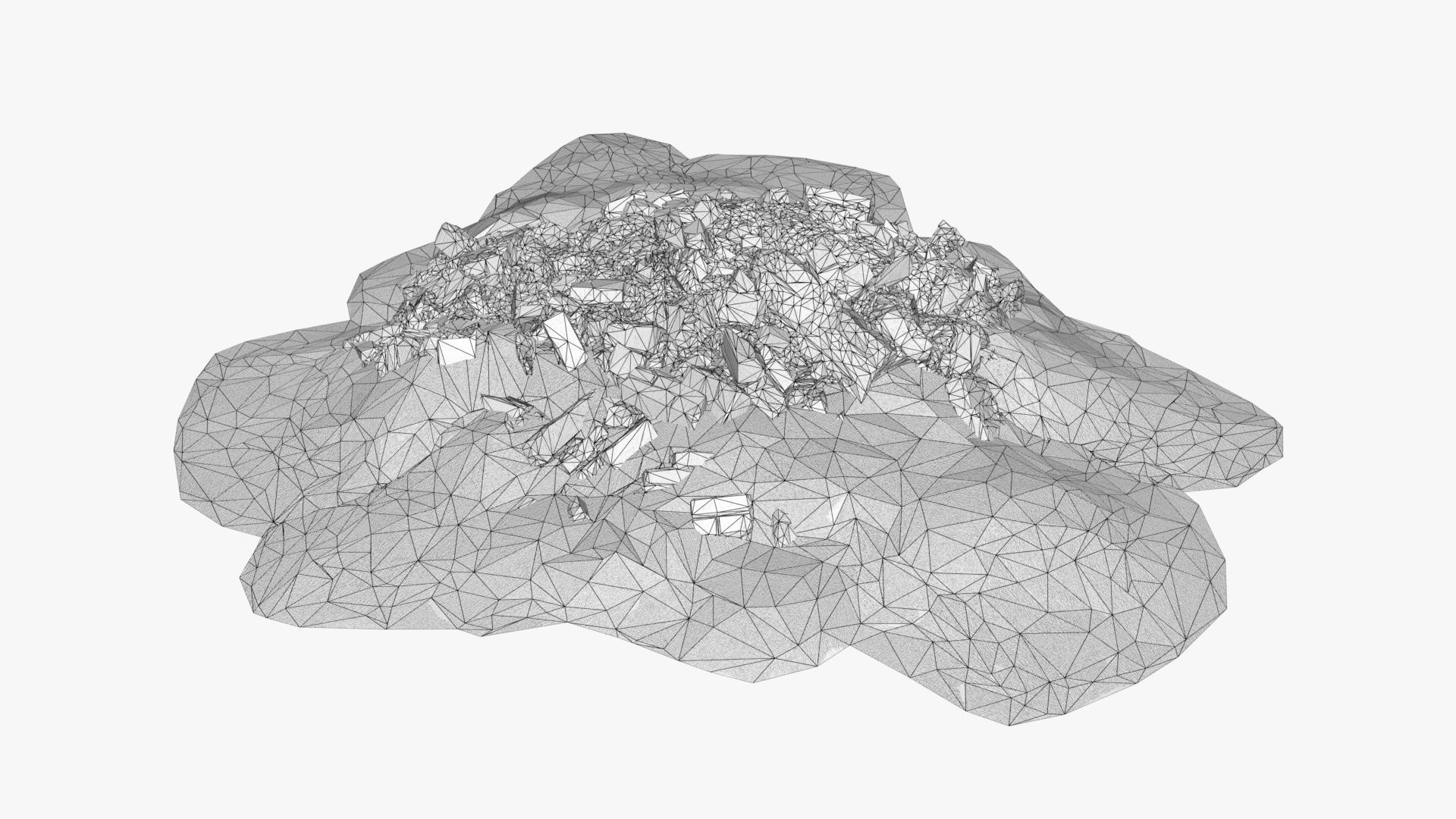 Ruin Debris Kit Rubble gravel pile 3D model_5