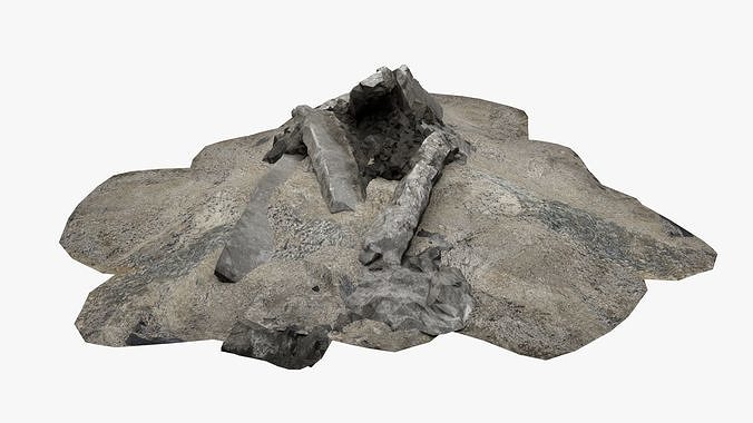 Ruin Debris Kit Rubble gravel pile 3D model