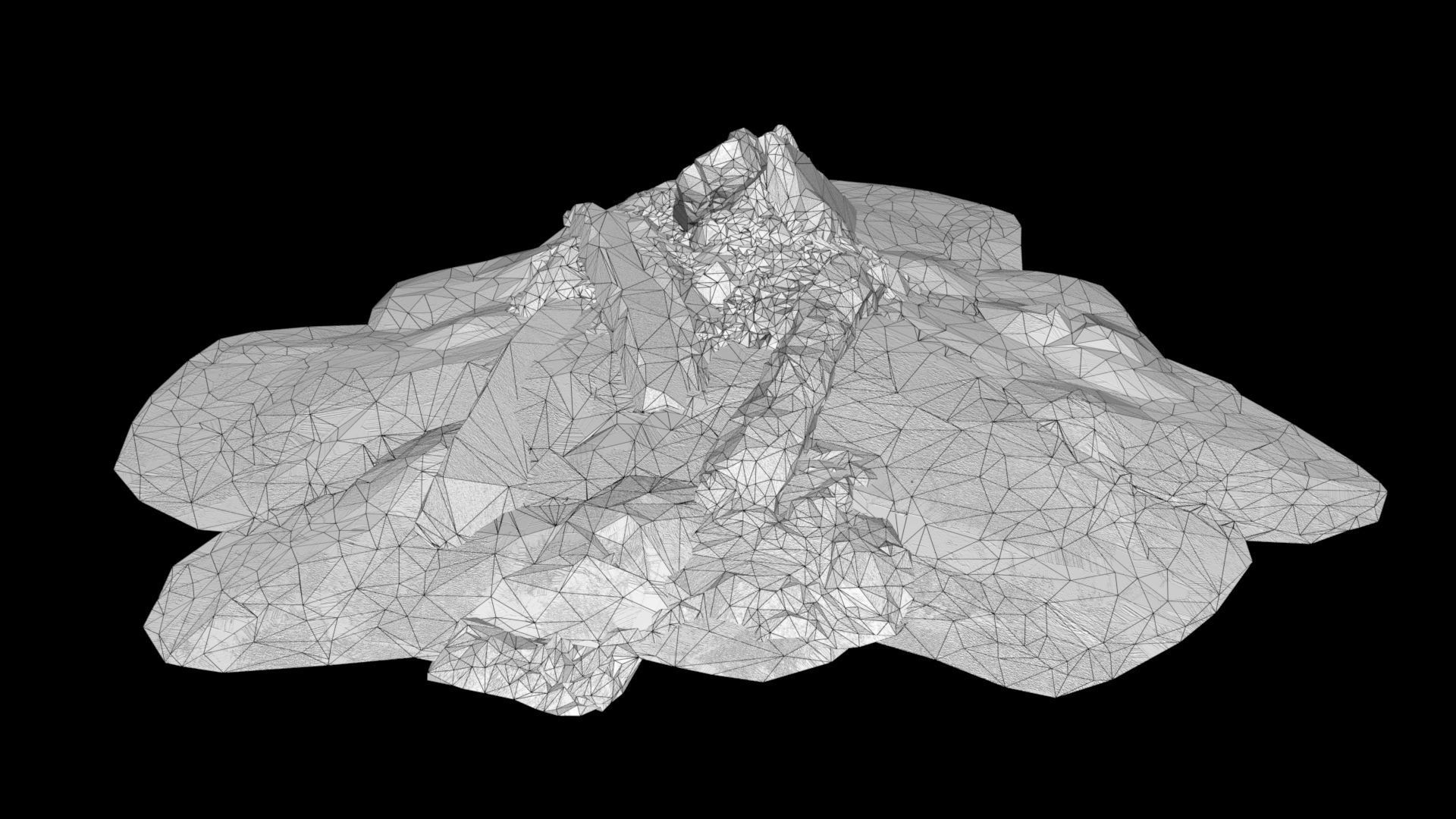 Ruin Debris Kit Rubble gravel pile 3D model_1