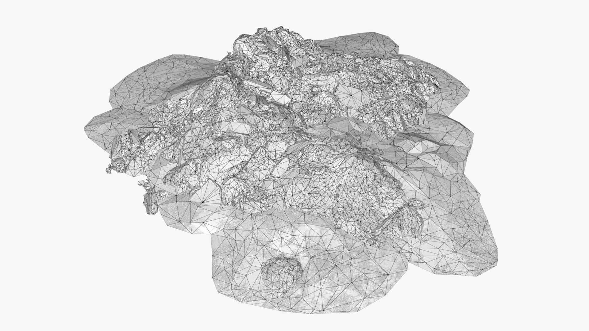 Ruin Debris Kit Rubble gravel pile 3D model_3