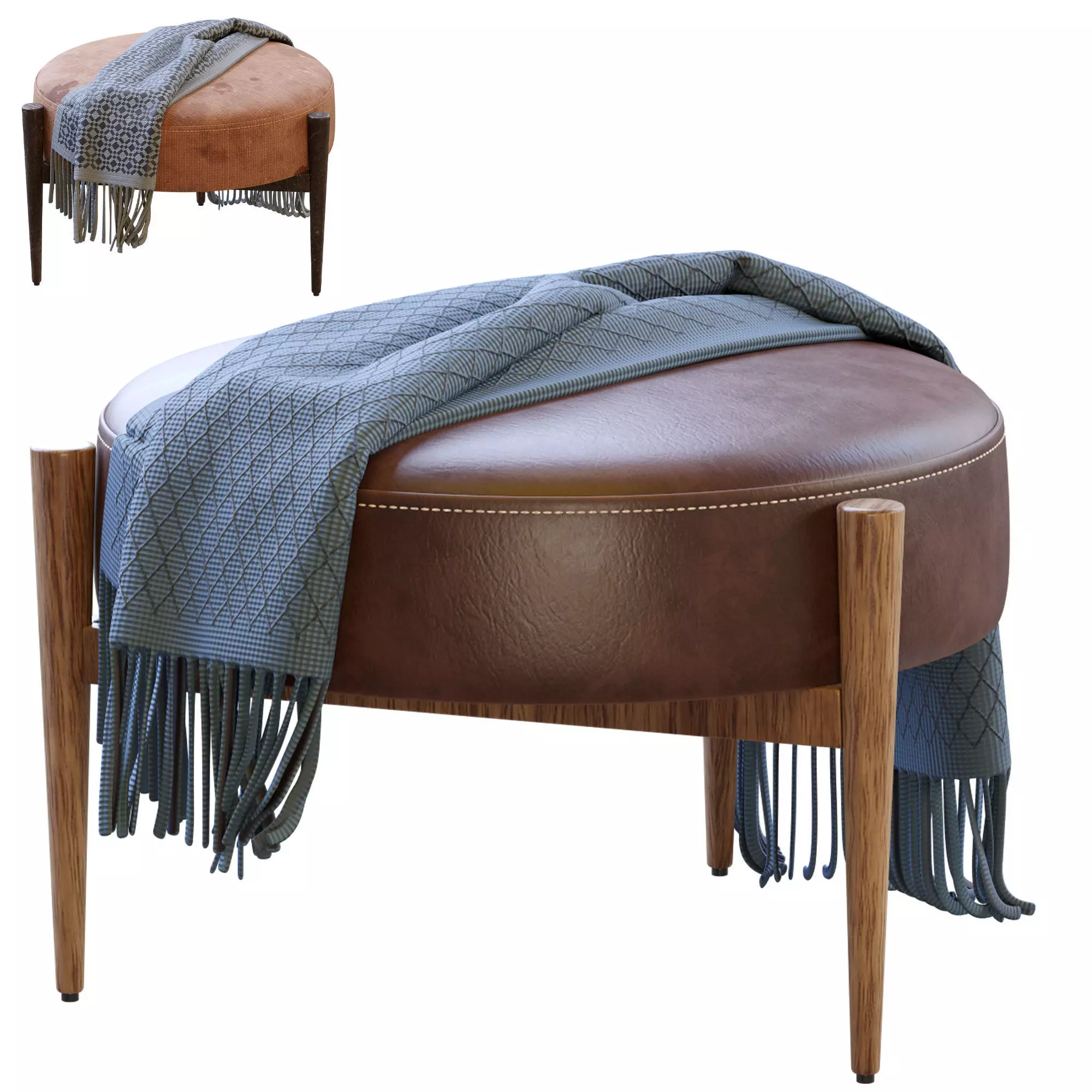 Pouf Viena 3D model_0