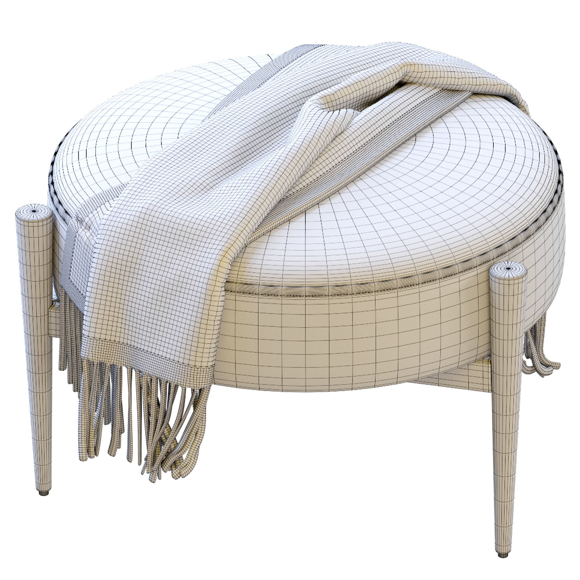 Pouf Viena 3D model_14