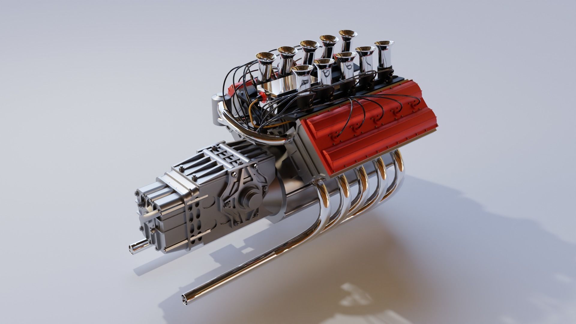 V10 car engine 3D model 3D model CGTrader