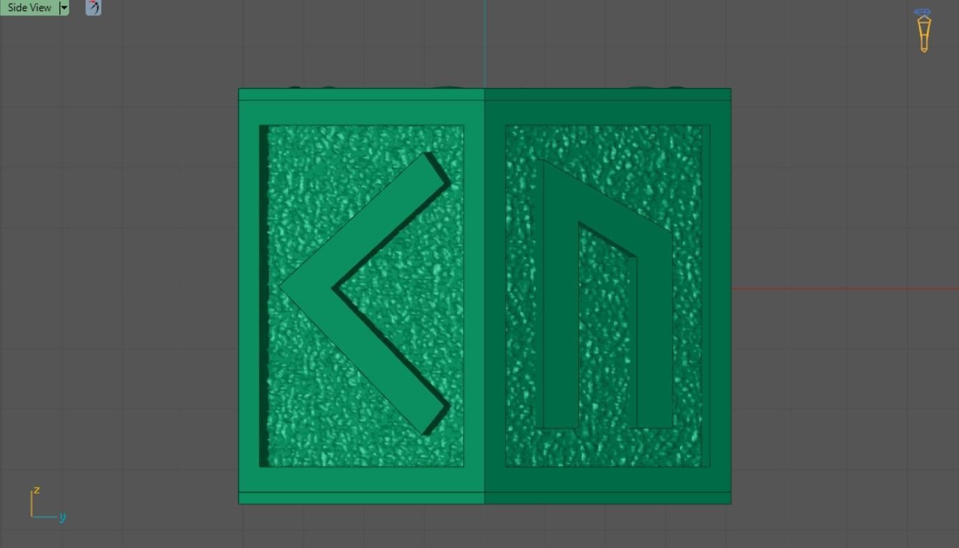 viking bead with runes LAUKAZ 3D print model_8