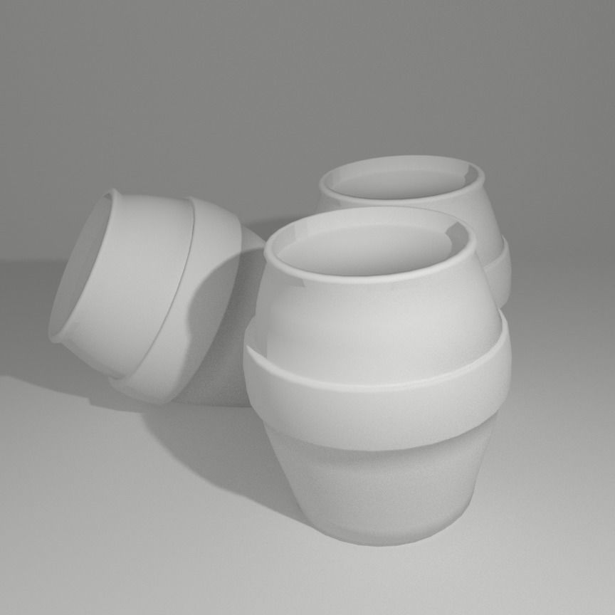 Stylized Barrel Low-poly 3D model_1
