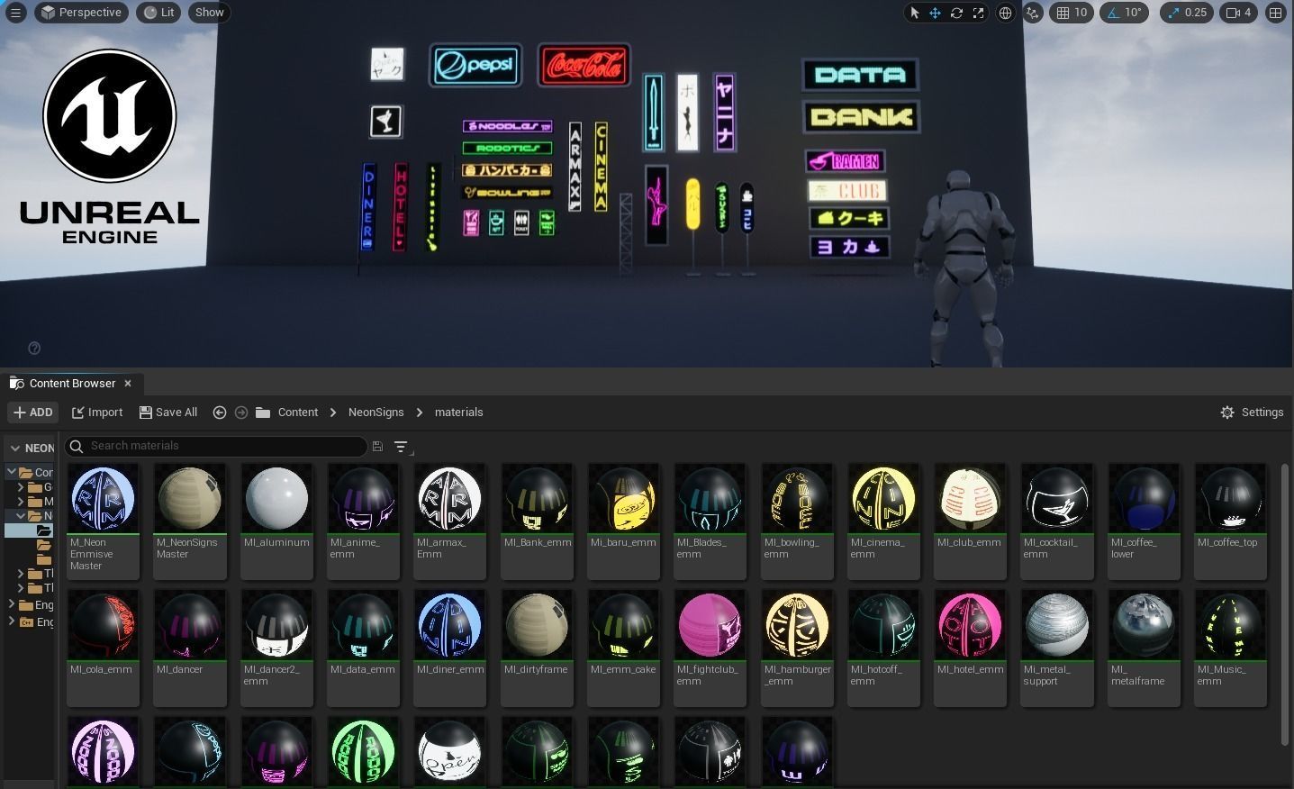 30 Neon Signs Low-poly 3D model_7