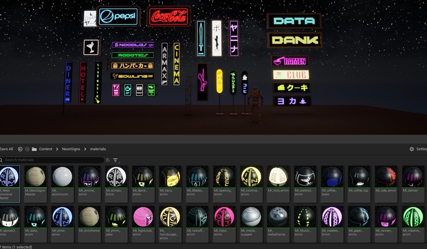 30 Neon Signs Low-poly 3D model_9