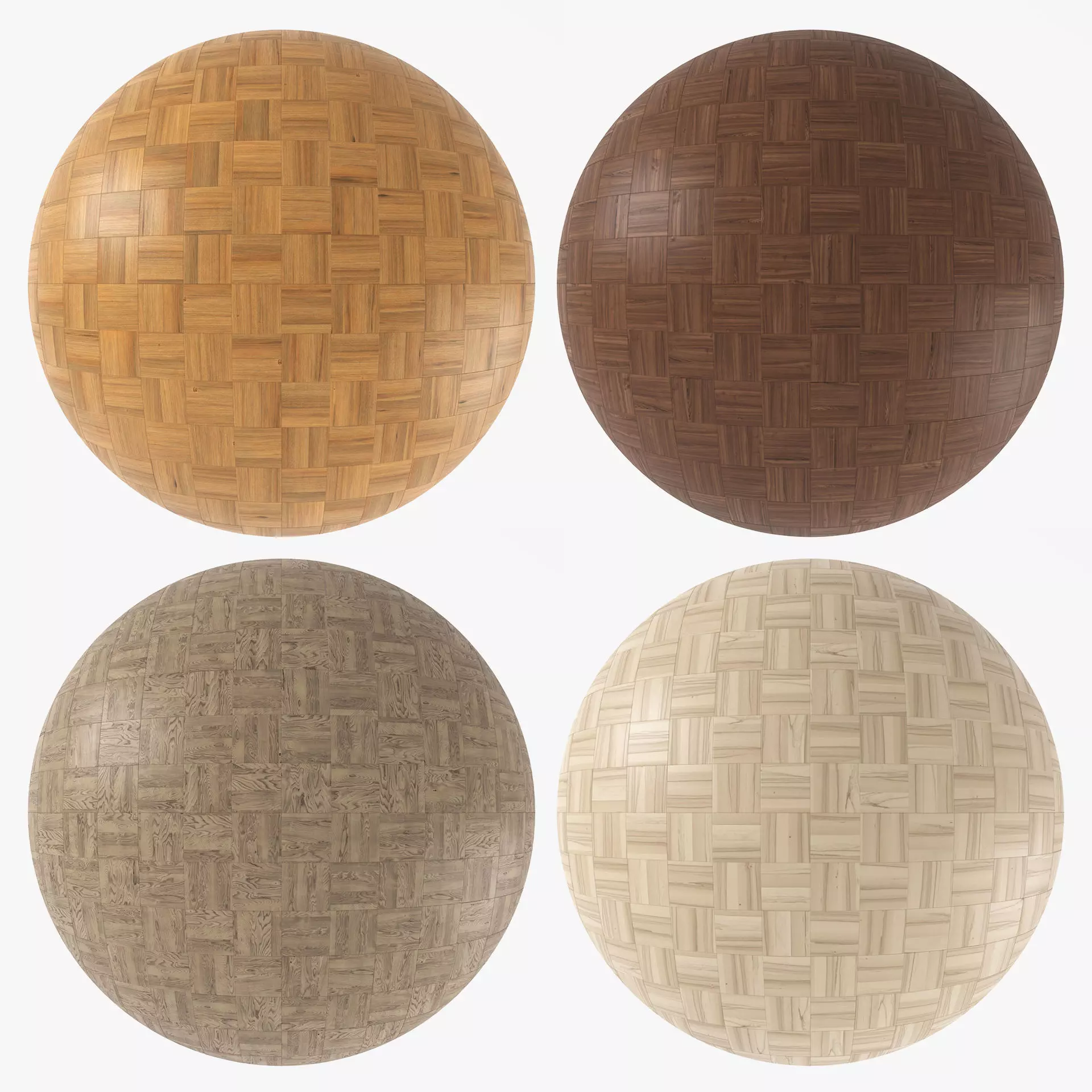 Parquet - Laminate - Wooden floor 4 in 1 3D model_0