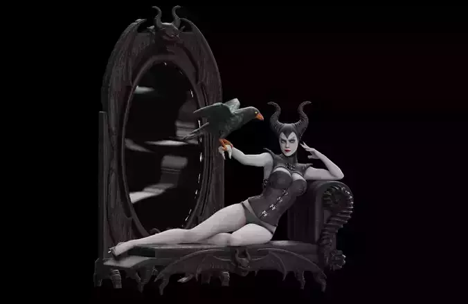 Maleficent Fanart - 1to10 scale stl file 3D print model 3D print model