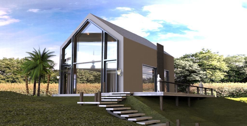 Homestay tiny house on hill 3D model_2