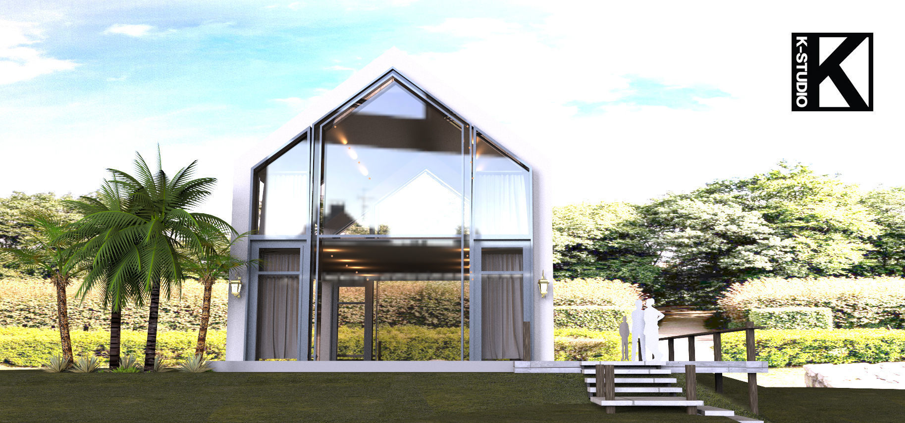 Homestay tiny house on hill 3D model_1