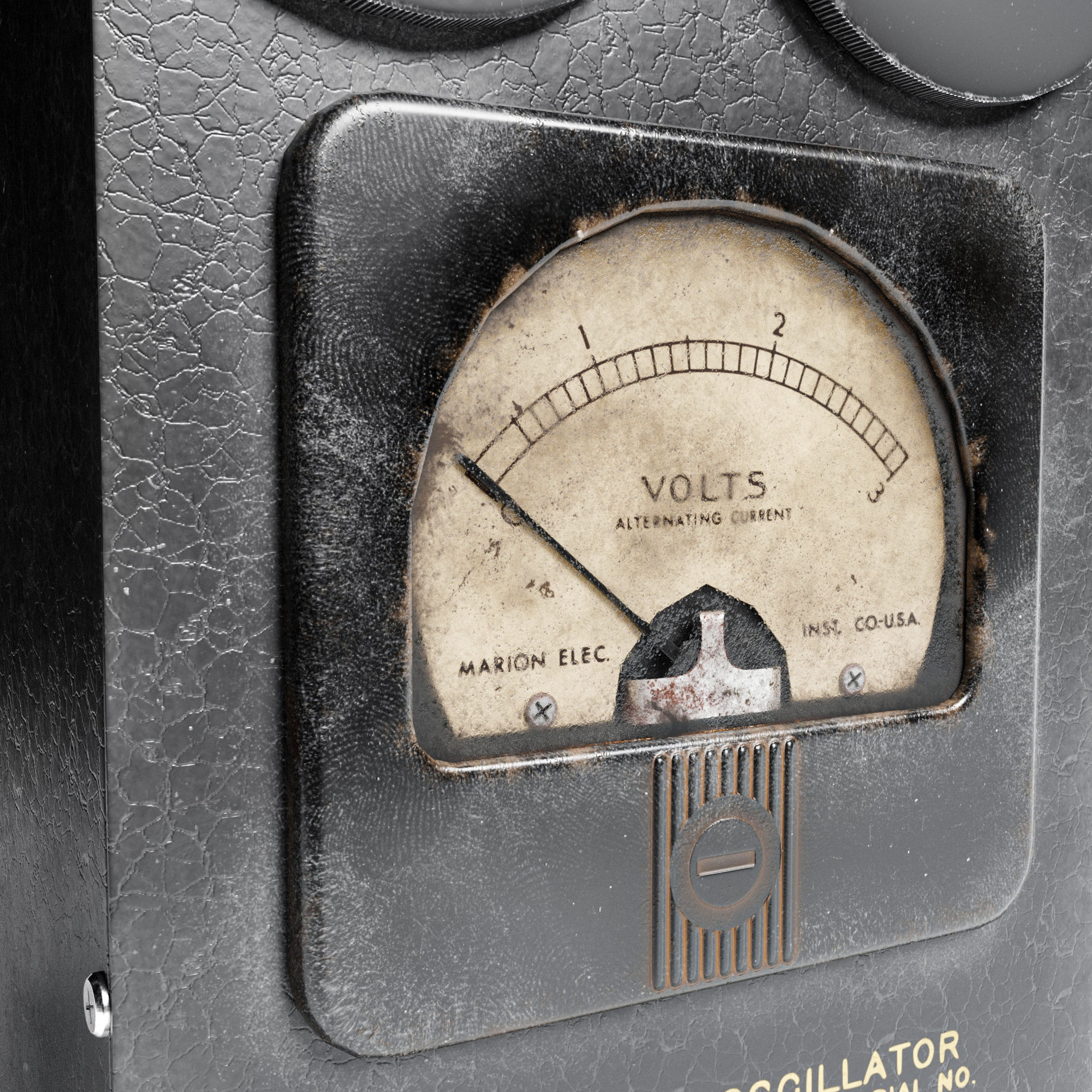 General Radio Transistor Oscillator 1307-A Low-poly 3D model_6