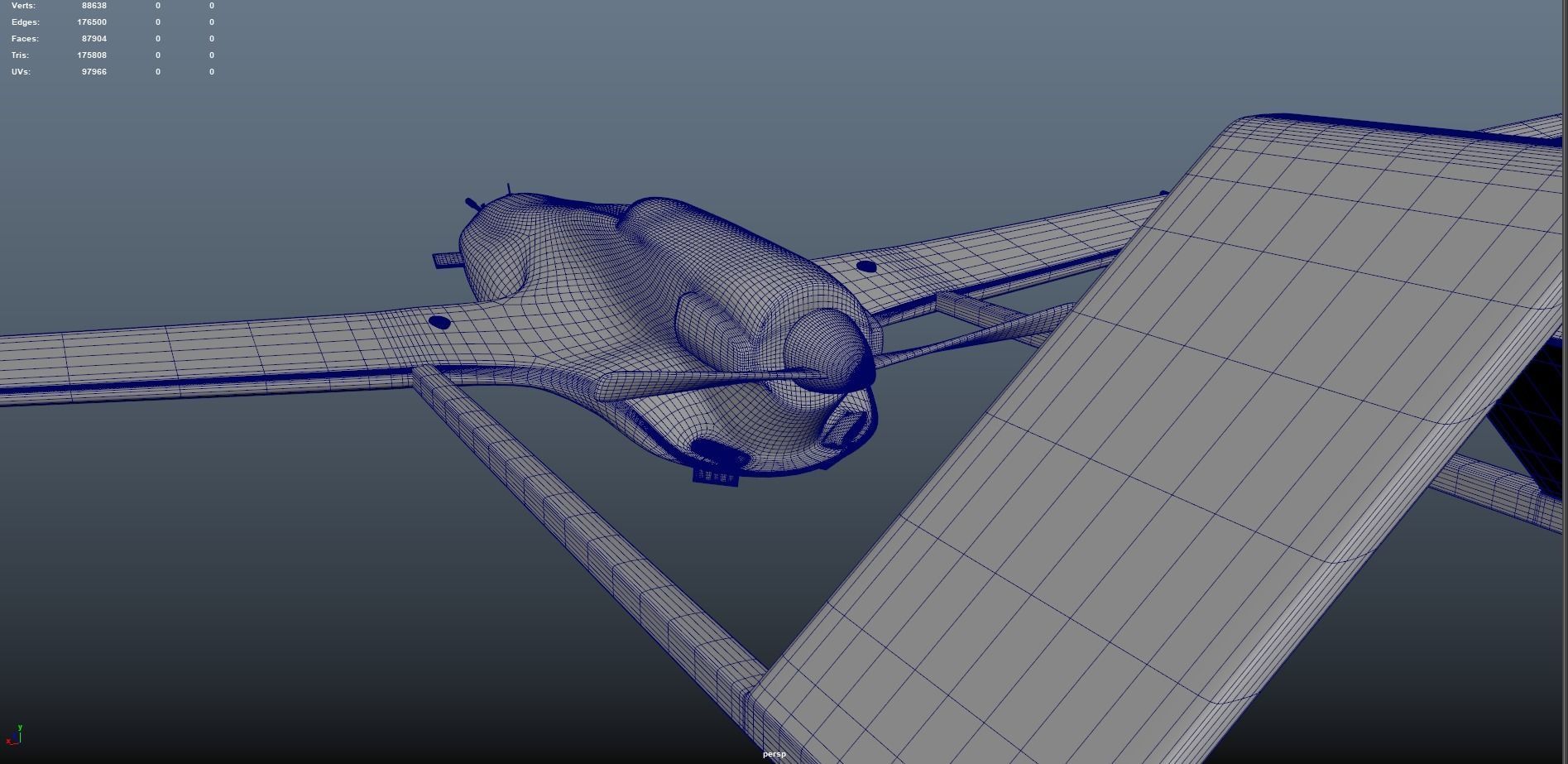 Bayraktar TB2 Low-poly 3D model_2