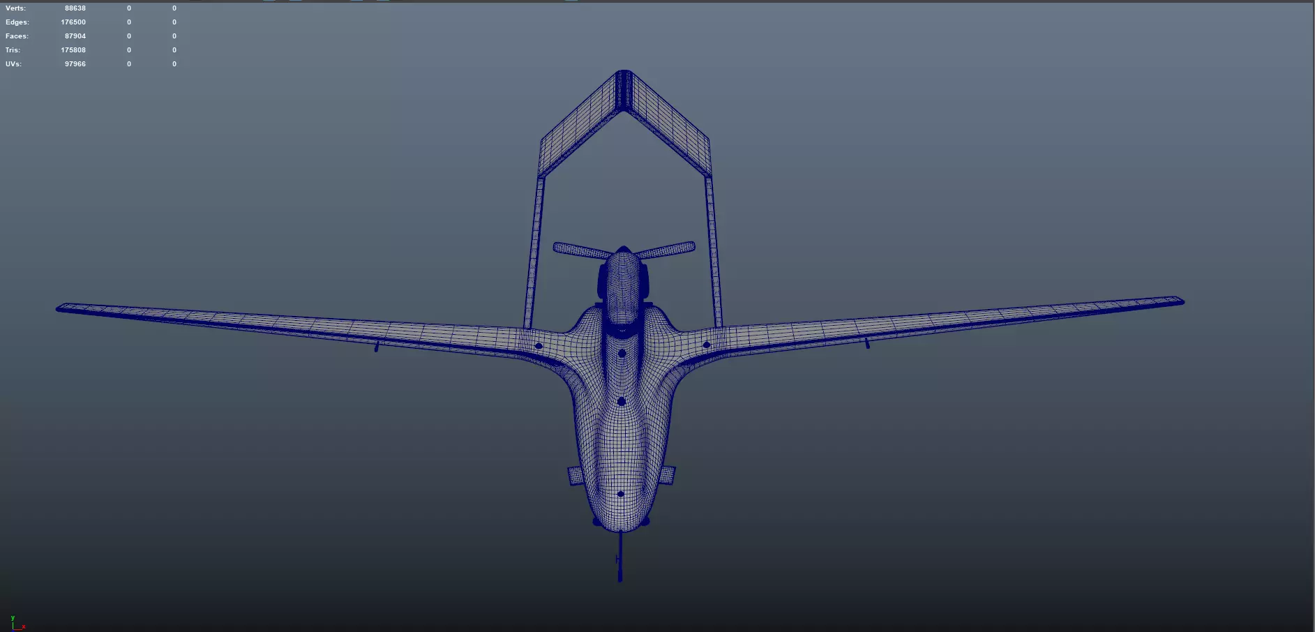 Bayraktar TB2 Low-poly 3D model_0