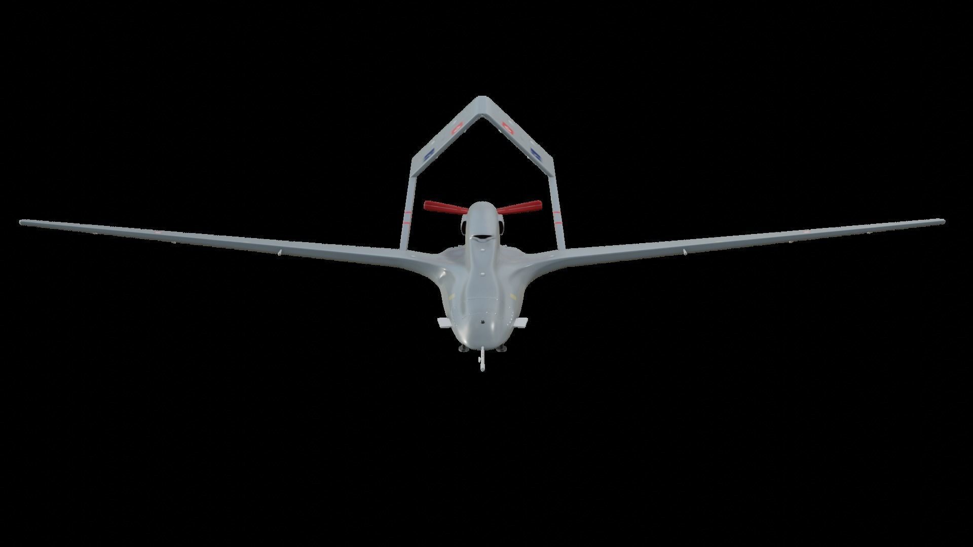 Bayraktar TB2 Low-poly 3D model_7