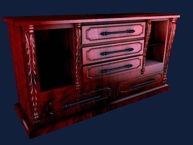 BUFFET dresser with drawers 3D model