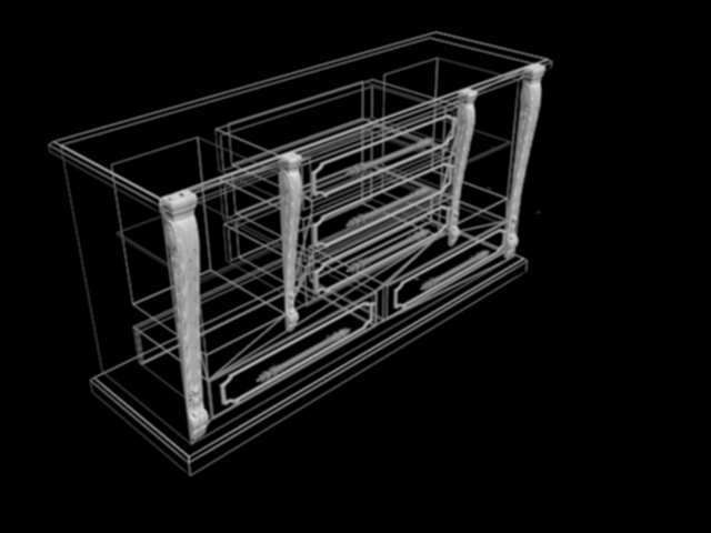 BUFFET dresser with drawers 3D model_1
