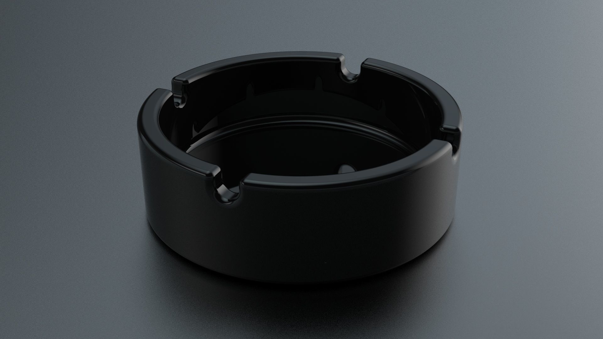 Round Ashtray - 1 3D model_3