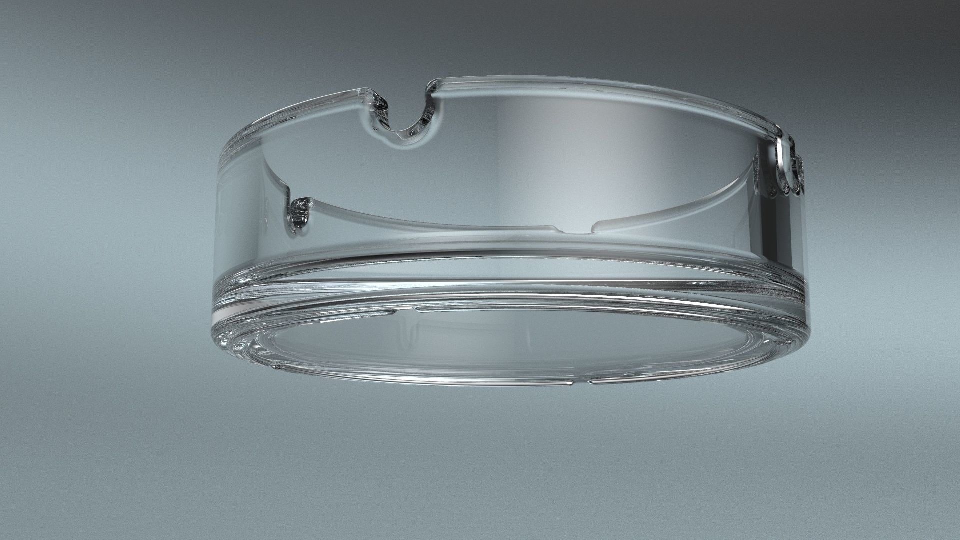 Round Ashtray - 1 3D model_2