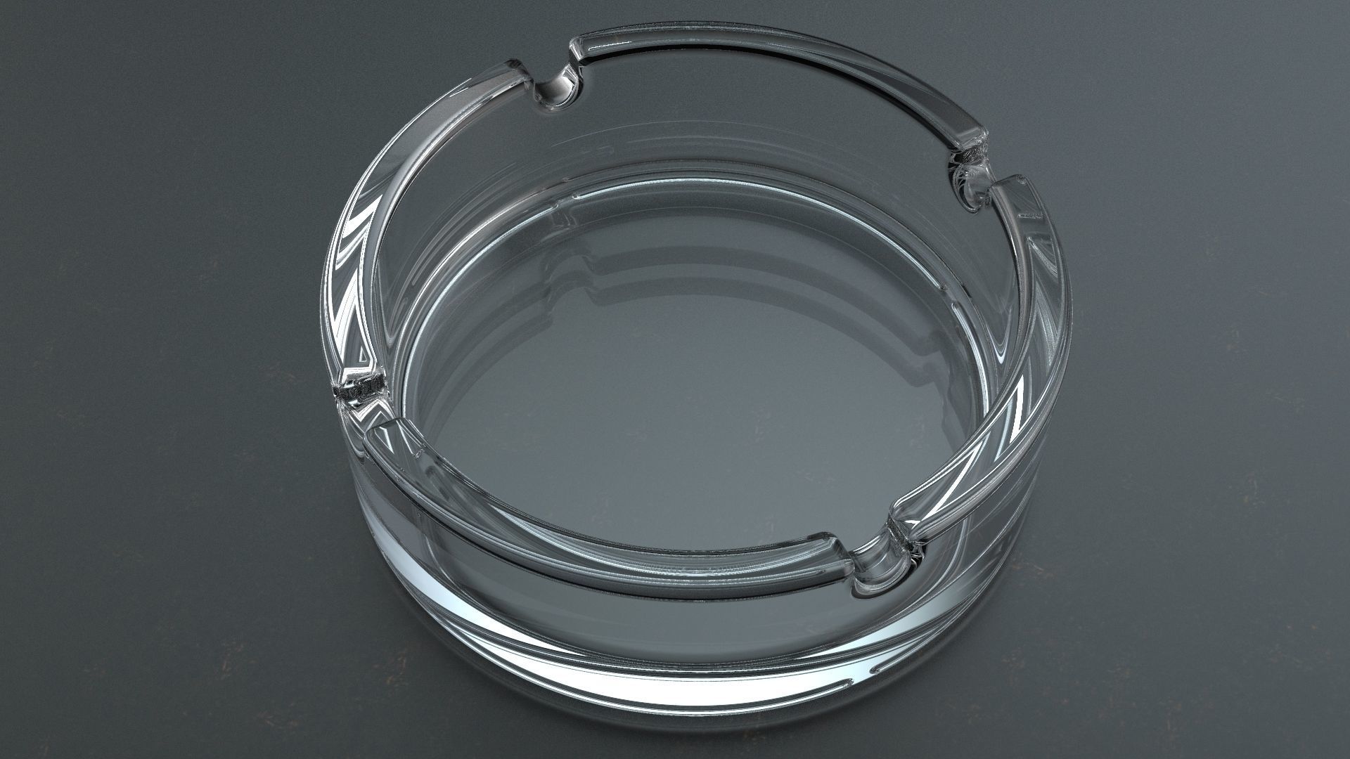 Round Ashtray - 1 3D model_1