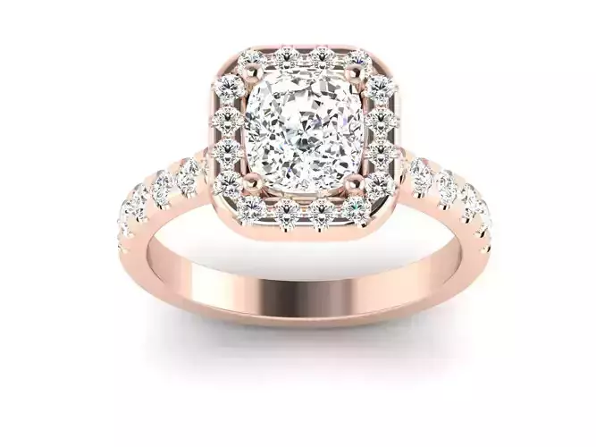 Engagement solitaire Ring  design 3D print model