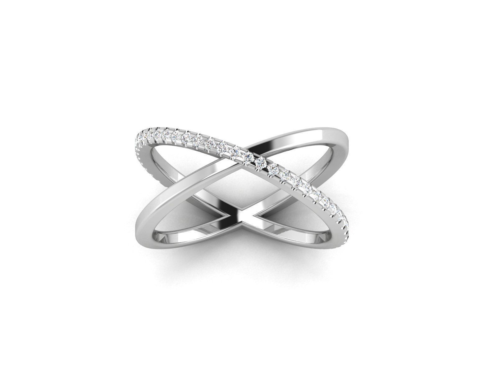 solitaire wedding engagement ring with 360 view 3D print model_10