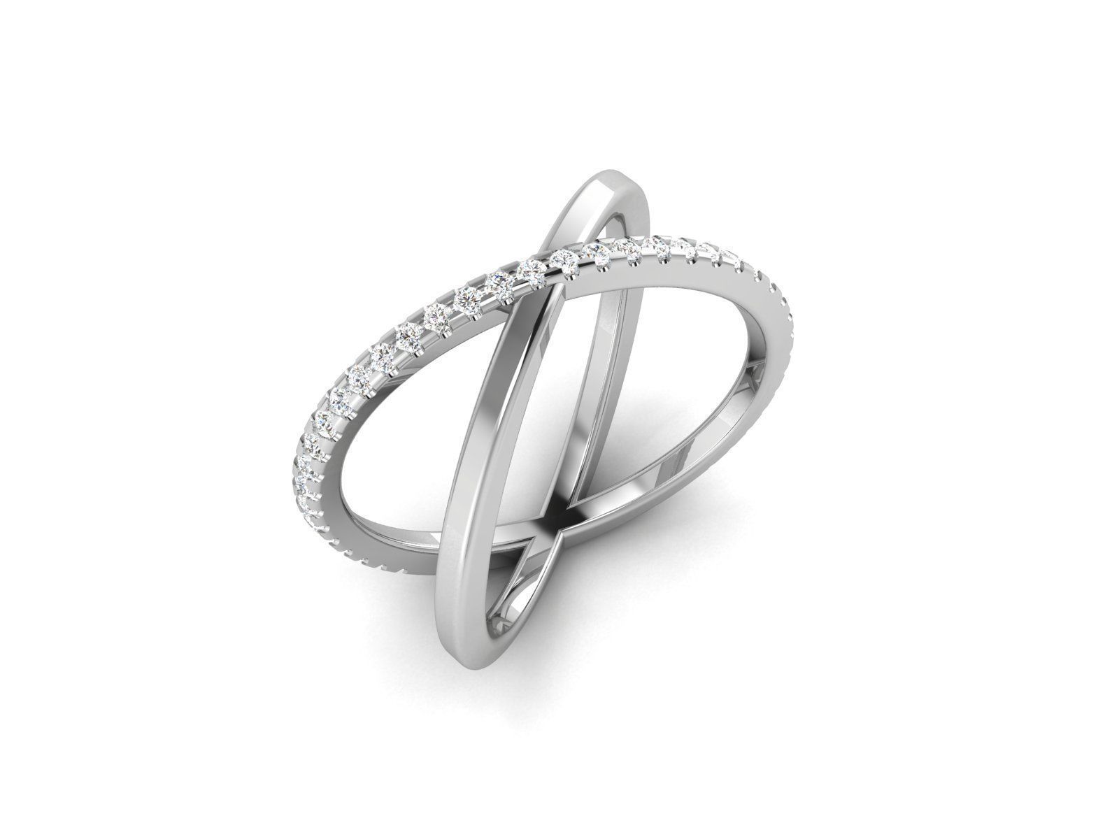 solitaire wedding engagement ring with 360 view 3D print model_16