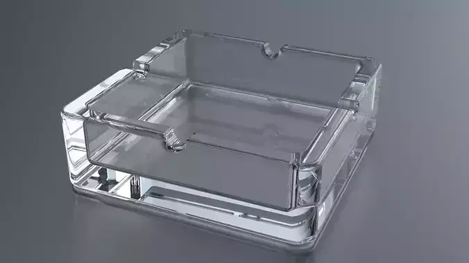 Square Ashtray - 2 3D model