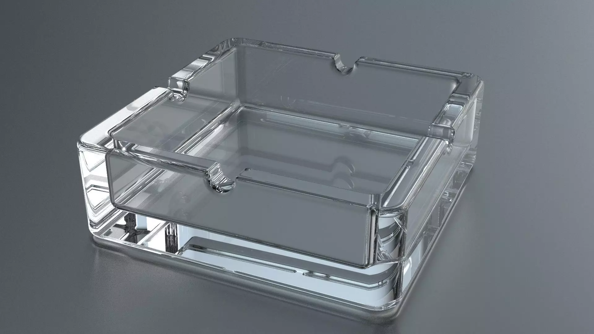 Square Ashtray - 2 3D model