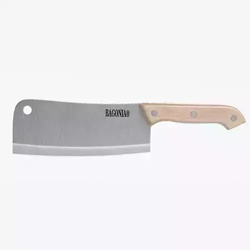 Bagonia Chopper Knife maple wood Low-poly 3D model