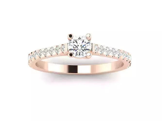 Solitaire ring model  3D print model