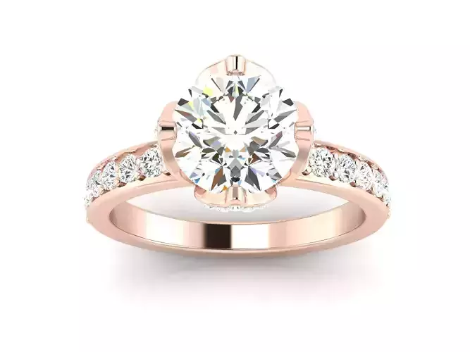 Solitaire ring model  3D print model