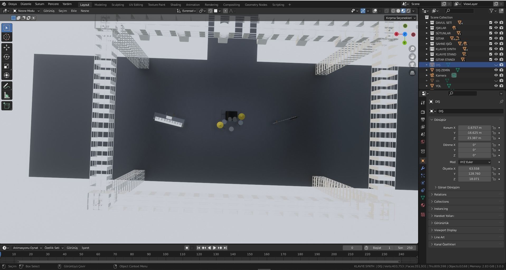 Concert stage with lights 3D model_6