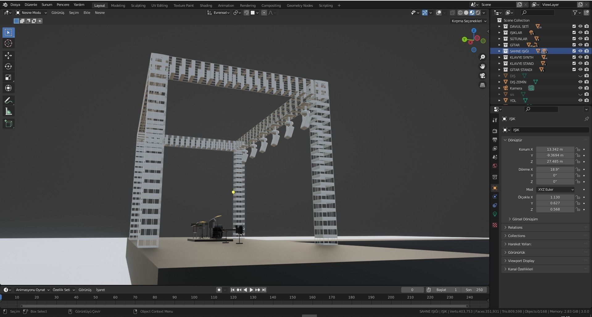 Concert stage with lights 3D model_11