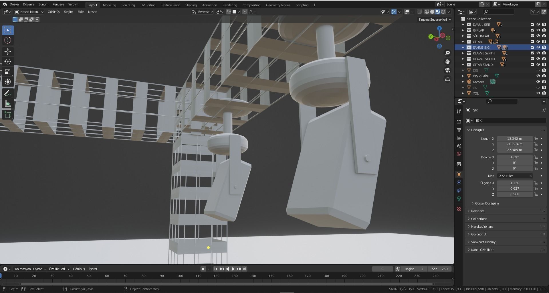 Concert stage with lights 3D model_12