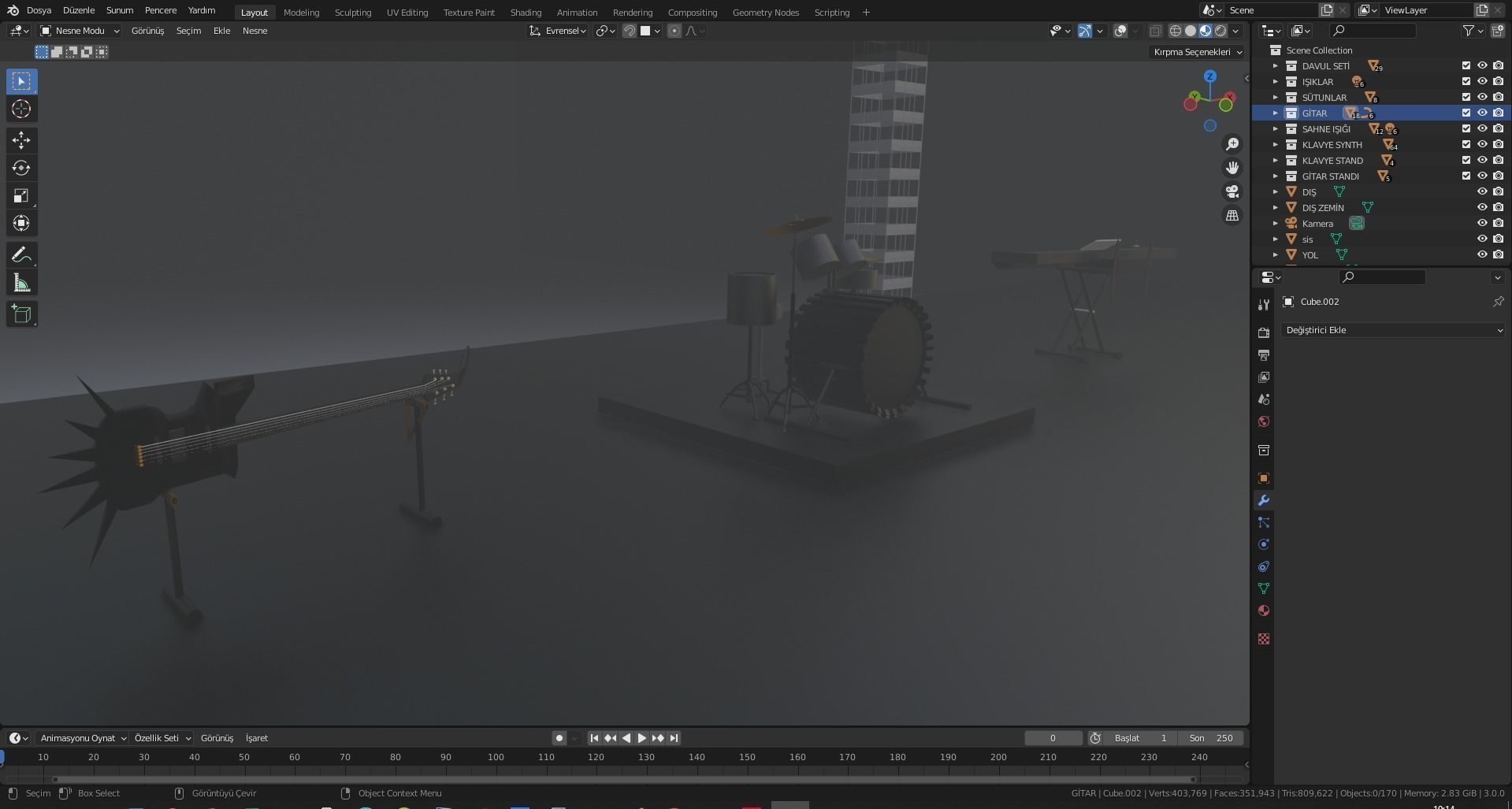 Concert stage with lights 3D model_13
