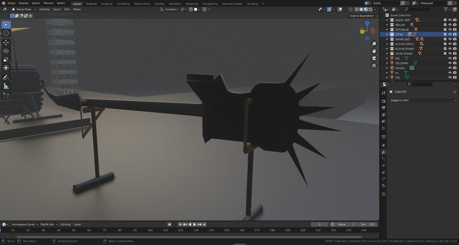 Concert stage with lights 3D model_16
