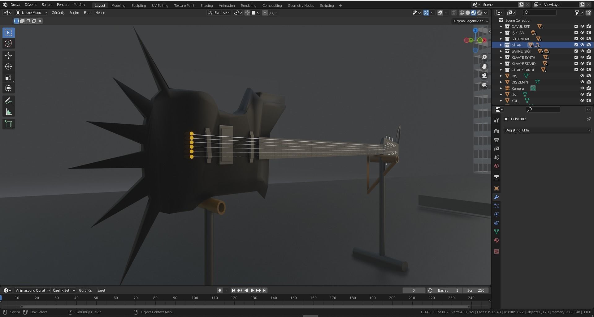 Concert stage with lights 3D model_15