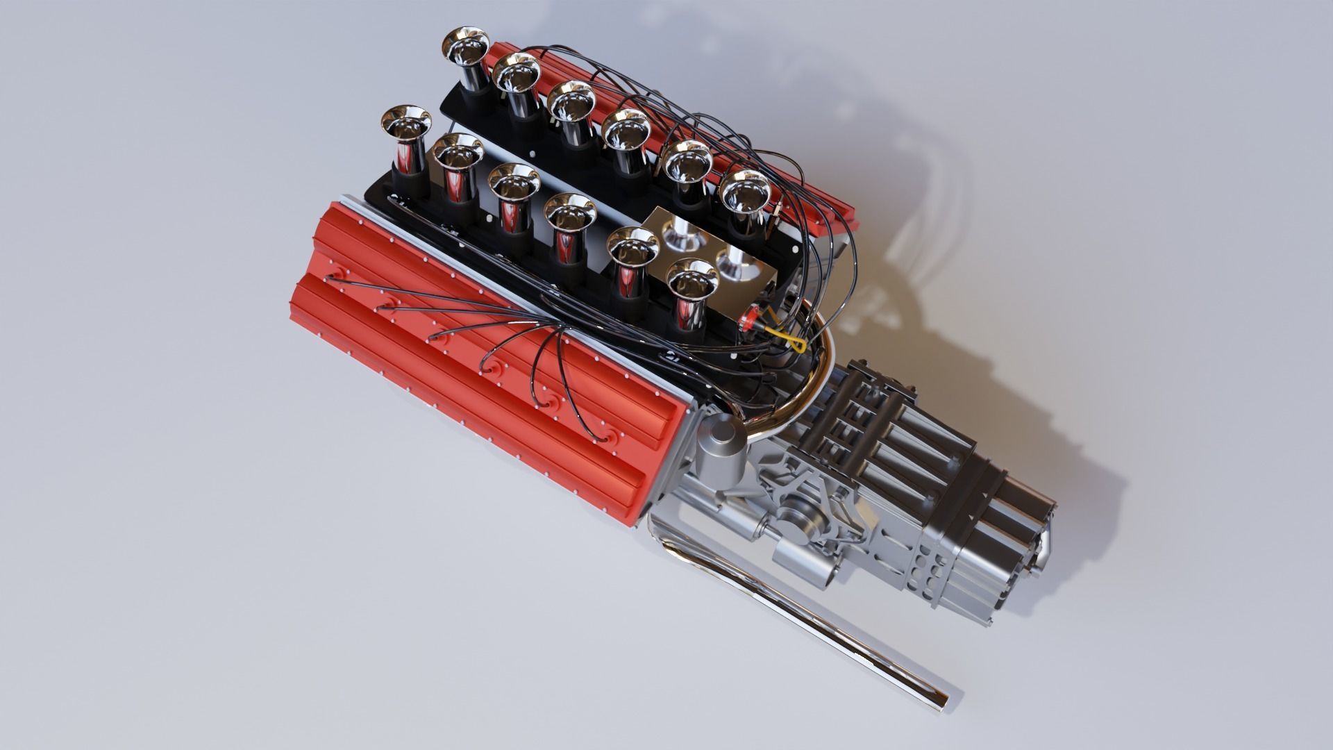 V12 car engine 3D model 3D model_2