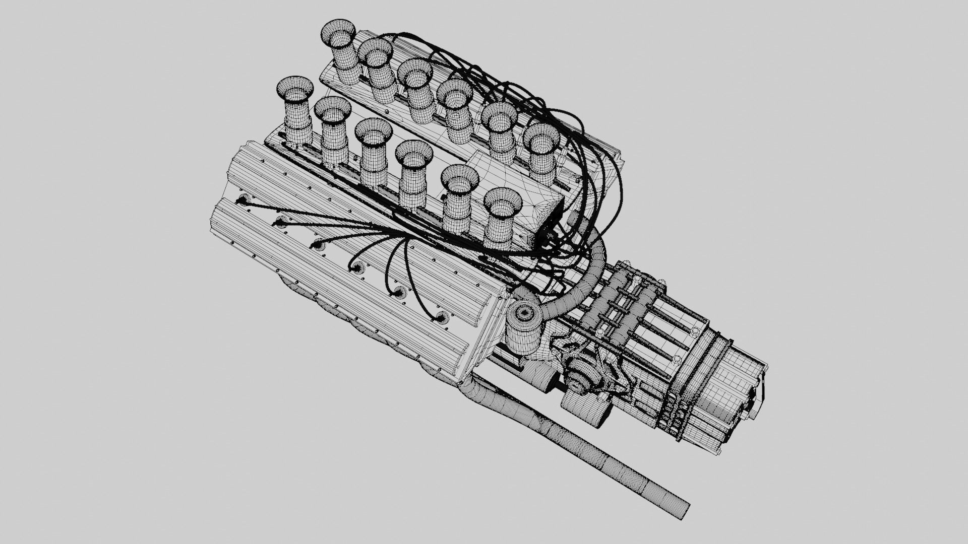V12 car engine 3D model 3D model_14