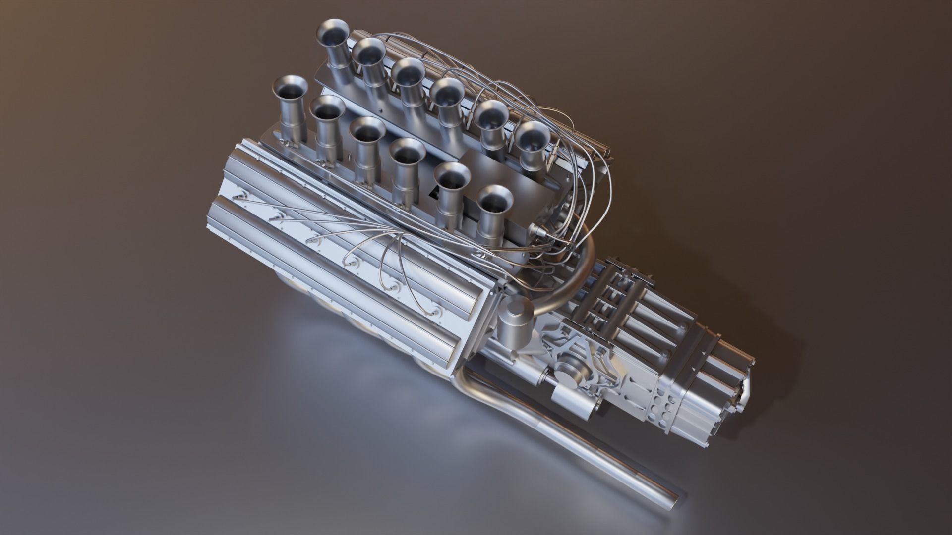 V12 car engine 3D model 3D model_9