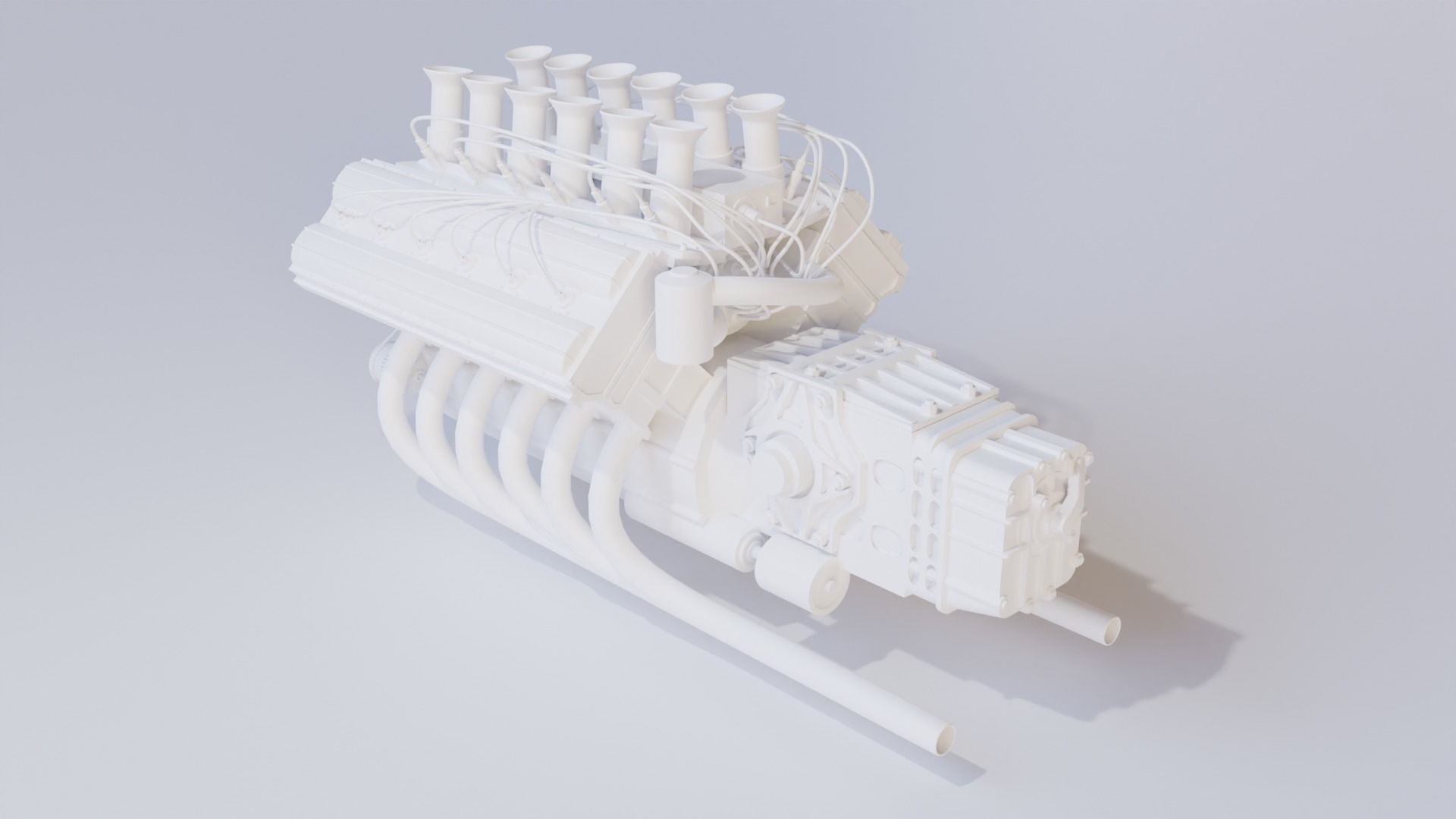 V12 car engine 3D model 3D model_4