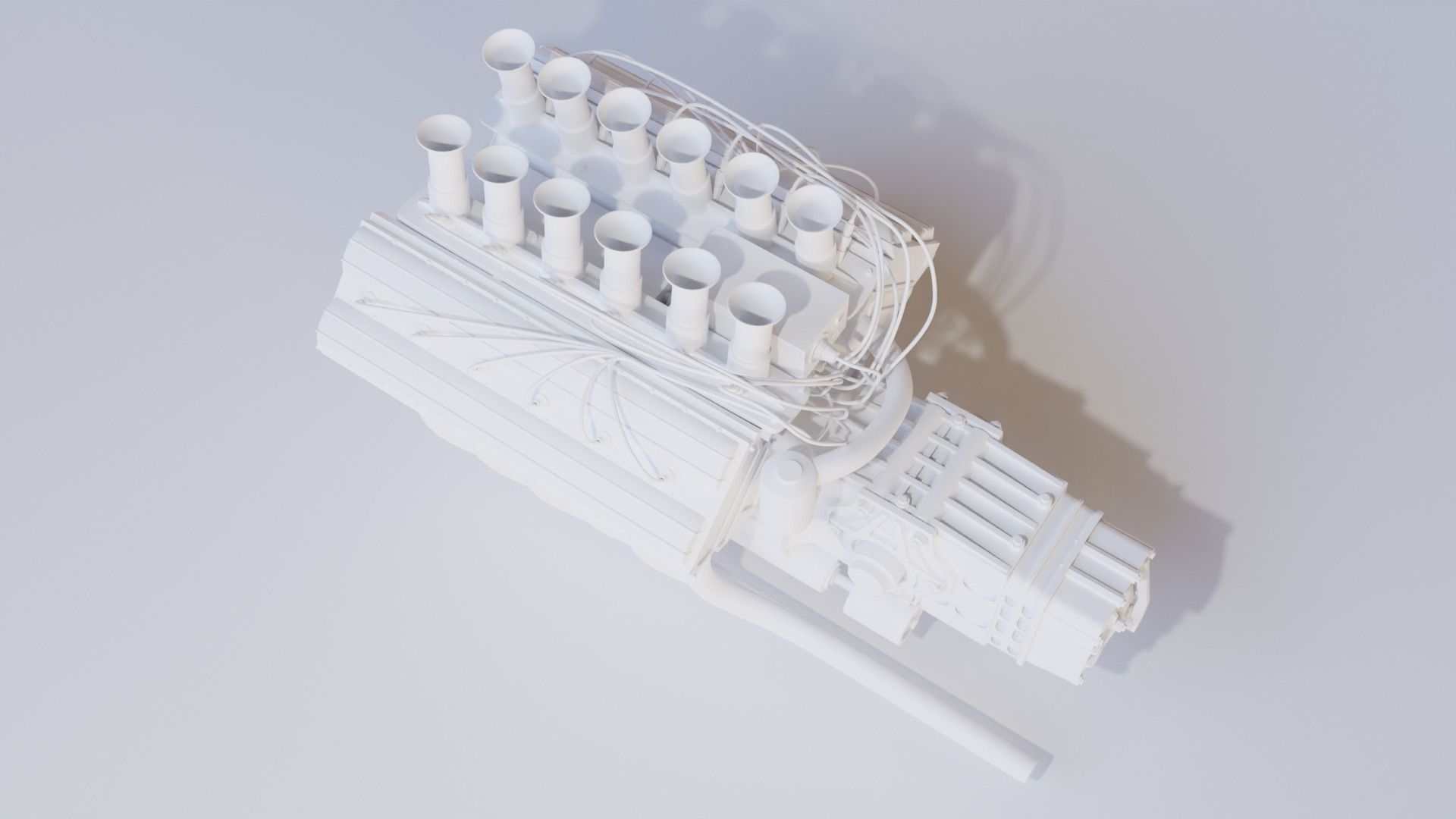 V12 car engine 3D model 3D model_6