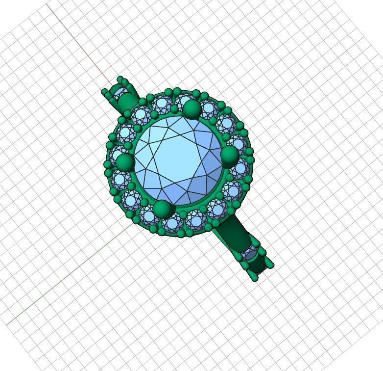 Engagement diamond ring 0001 3D print model_19